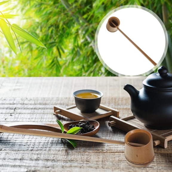 VERDANVERSE Bamboo Watering Ladle for Teahouse Use 1Piece 11.8x1.8x1.6in Brown