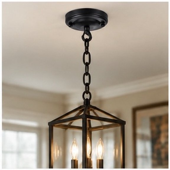 VERDANVERSE Verdanverse Black Metal Ceiling Light Plate for Home Chandelier Mounting
