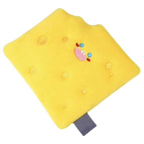 VERDANVERSE Cheese Shaped Dog Sniff Pad Plush Pet Foraging Mat Squeaky Bite Resistant