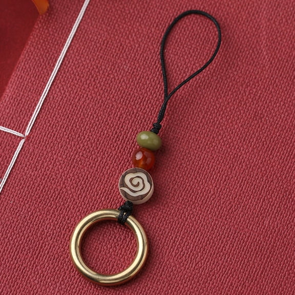 VERDANVERSE Chinese Style Brass Phone Strap for Mobile Phones, Cameras, and Accessories with Design