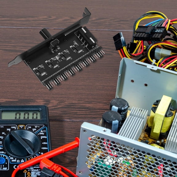 VERDANVERSE Pcb Black Fan Controller for Computer, Wide Compatibility, Quick Replacement, 4D Interface