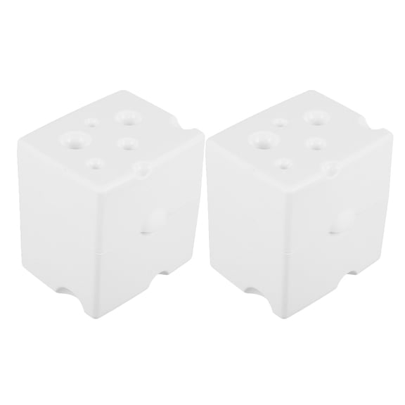 VERDANVERSE Set of 2 White Plastic Cheese Storage Containers with Cover for Refrigerator Freshness