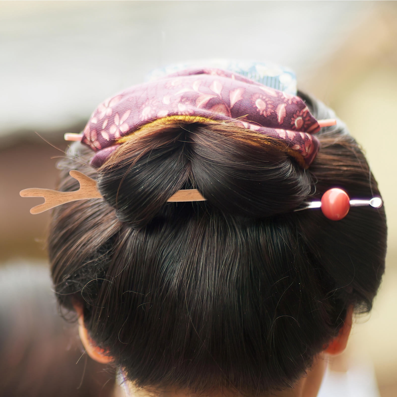 VERDANVERSE Decorative Beige Wooden Hair Stick, Fine Texture, Durable ...