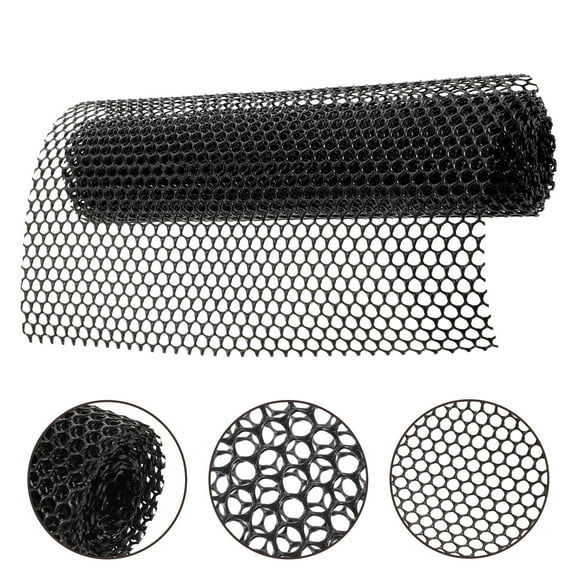 VERDANVERSE Garden Fencing 1 Roll 117.90X15.72X0.08in Black Plastic Hexagonal Chicken Wire