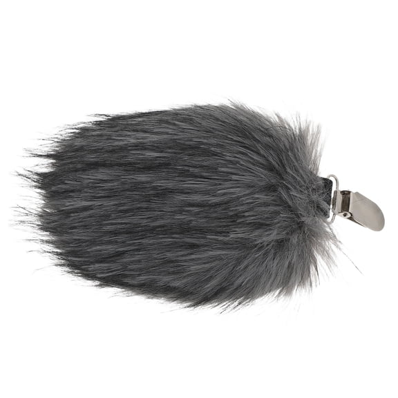 VERDANVERSE Lightweight Gray Faux Bear Tail Costume Accessory, Realistic Animal Tail for Cosplay, , Dress Up Events