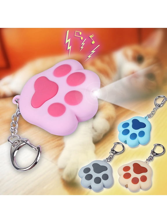 LED Cat Keychain with Sound Effect, for Hanging Keys and Accessories