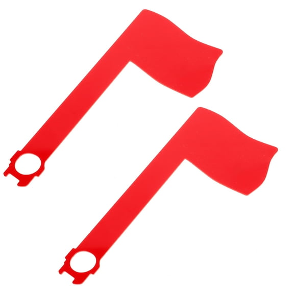 VERDANVERSE Mail Box Flag Easy Install Mailbox Flag Red Acrylic General Users Home Decoration 2Pcs