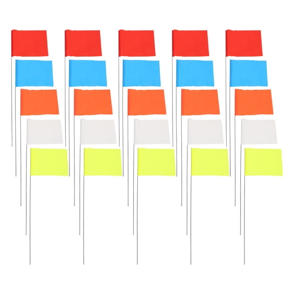 VERDANVERSE Garden Irrigation Flags Sturdy PVC Steel for Landscaping and Yard Supplies 50Pcs