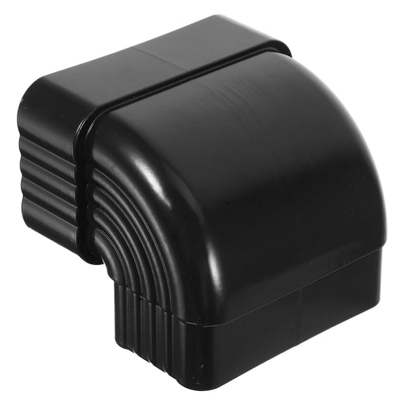 VERDANVERSE Right Angle Rain Gutter Downspout , Black Aluminum Drainage Connector, Easy Install for Home Exterior Use