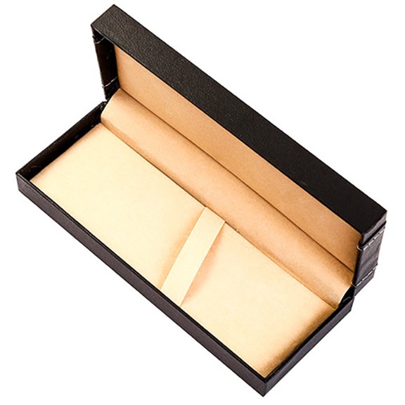 VERDANVERSE Black PU Fountain Pen Case for Employees, Angular Single Box