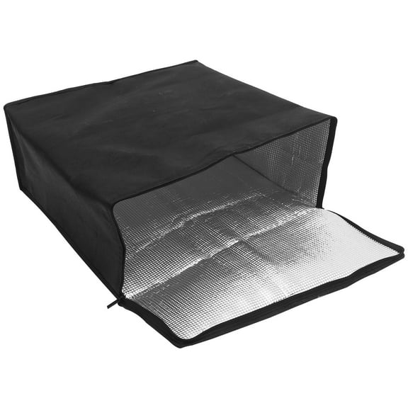 VERDANVERSE Pizza Insulated Bag Non-woven Fabric Black 19.65X19.65X8.06In For Transportation 1Pcs