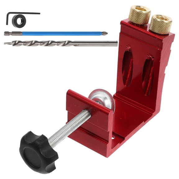 VERDANVERSE Pocket Hole Jigs For Woodworking Pocket Hole Drill Set Red 1 Set