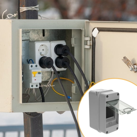 VERDANVERSE White ABS Pc Power Distribution Box for Secure Appliance Installation