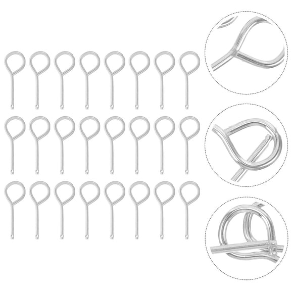 VERDANVERSE Silver Fire Extinguisher Pins 50Pcs with Safety Lock Function for Fire Extinguishers and Emergency Use