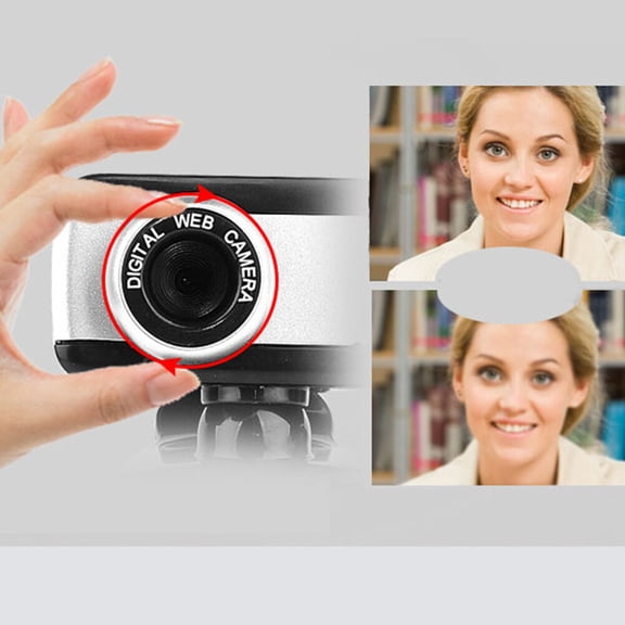 VERDANVERSE High Precision 480P USB Webcam with 360 Degree Rotation - Black