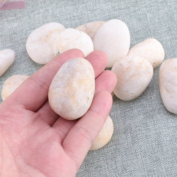 VERDANVERSE DIY Painting Supplies Smooth Stones White 1 Pack of 350g