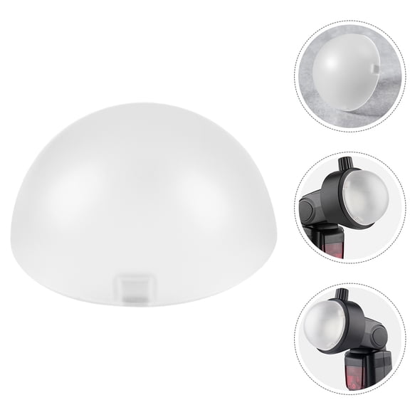 VERDANVERSE White Plastic Flash Dome Diffuser for Softening Harsh Light in Photography