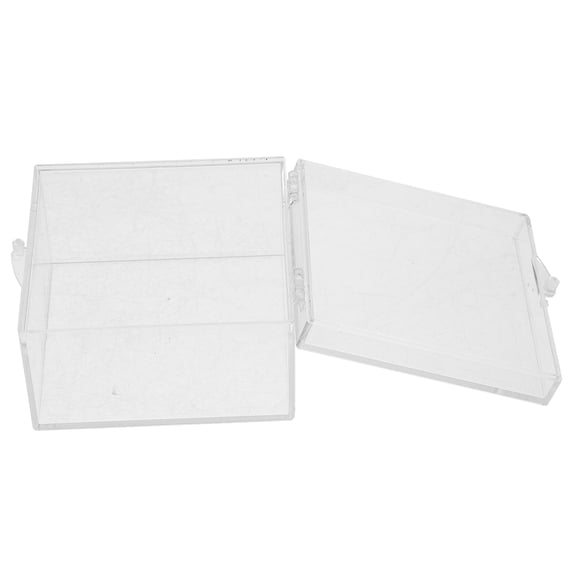 VERDANVERSE White Plastic Storage Box for Mineral Samples with Clear Viewing Window