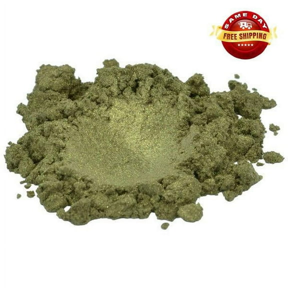 VERDIGRIS GOLD / GREEN LUXURY MICA COLORANT PIGMENT POWDER COSMETIC GRADE 1 OZ