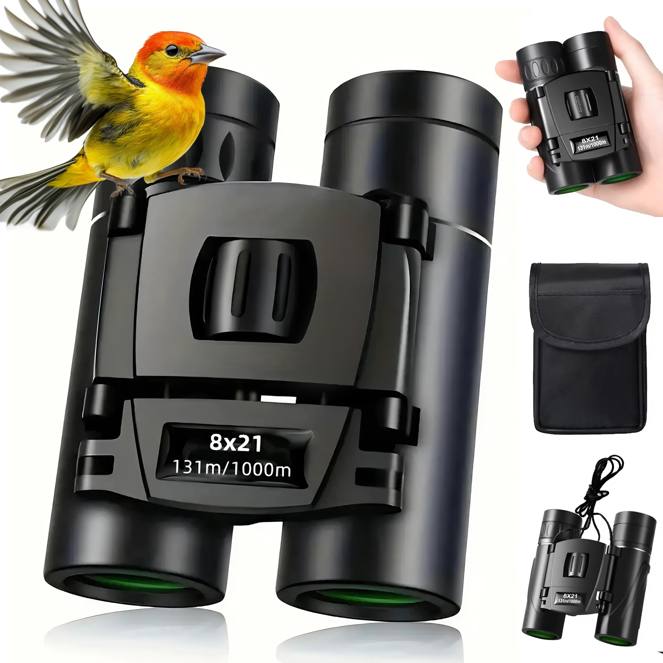 Verdy 8x21 Mini Binoculars for Adults \u0026 Kids High Powered Mini Pocket Binoculars for Bird Watching, Travel, Sports and Outdoors
