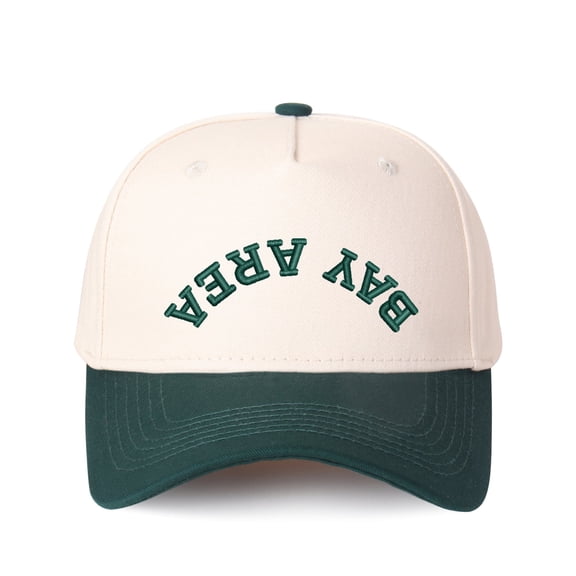 VERGIAC BAY AREA Letter Embroidered Trucker Hat, Unisex Adjustable Snapback Mesh Cap for Daily Commute Travel Outdoor Wear