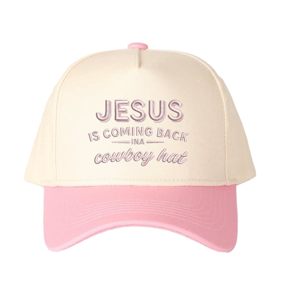 VERGIAC JESUS IS COMING BACK IN A COWBOY HAT Embroidered Trucker Hat, Unisex Adjustable Snapback Mesh Cap for Daily Travel Outdoor Wear