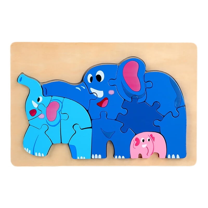 VERMON 3D Animal Puzzle,Jigsaw Puzzle Wooden Colorful Threedimensional