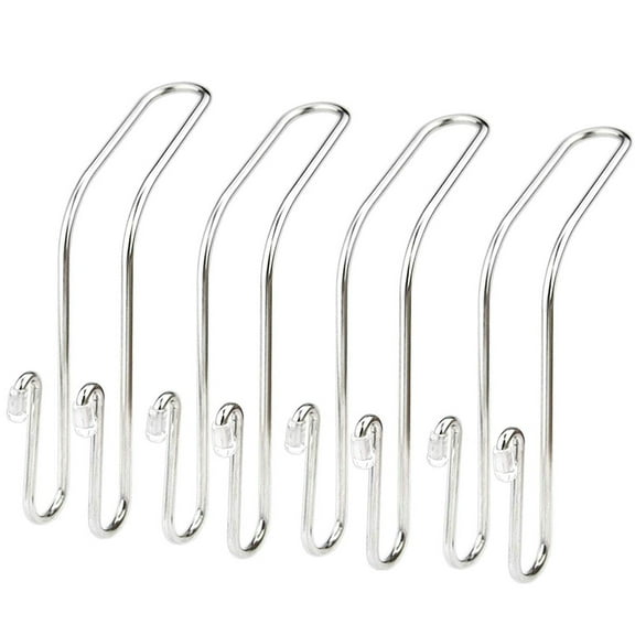 VERMON 4Pcs Car Seat Back Stainless Steel Hook Headrest Mount Bag Hanger Organizer