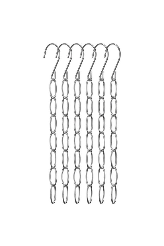 6/10Pcs Metal Chain Clothes Hanger Organizer with 7 Slots Multiple Hangers in One Collapsible Vertical Space Saving Hanger Multifunctional Closet Organizer
