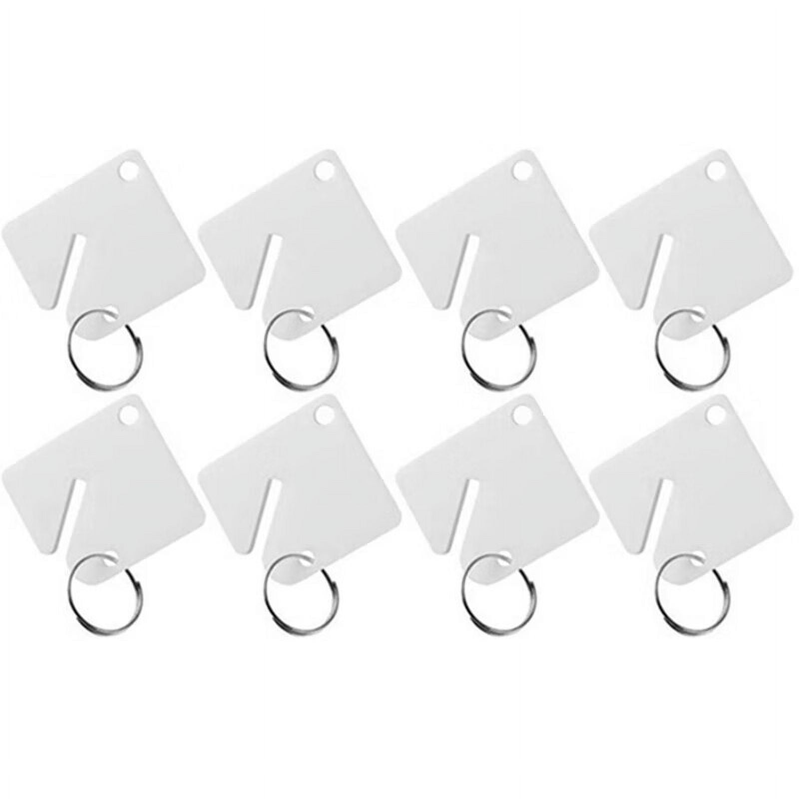VERMON 60Pcs Key Chain Tags White Writable Keys Classification