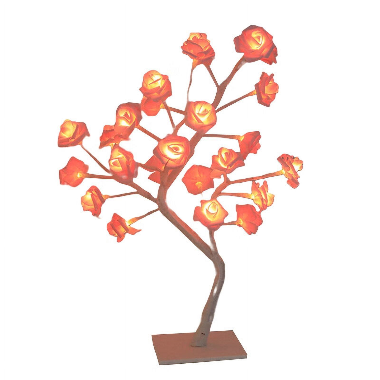 VERMON LED Tree Lamp,Rose Flower Lamp Realistic Looking Soft Lighting