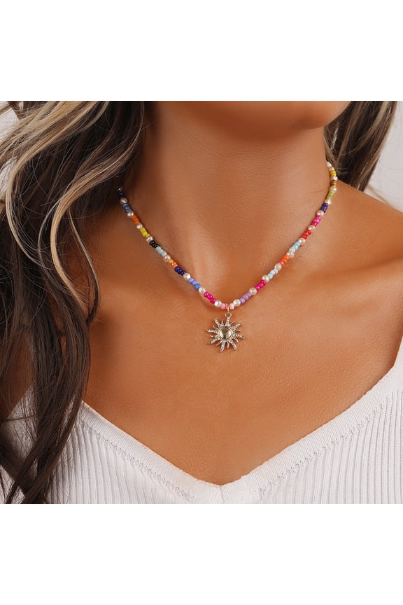 Ladies Necklace Women Jewelry Fine Workmanship Delicate Vintage Crushed Turquoise Necklace