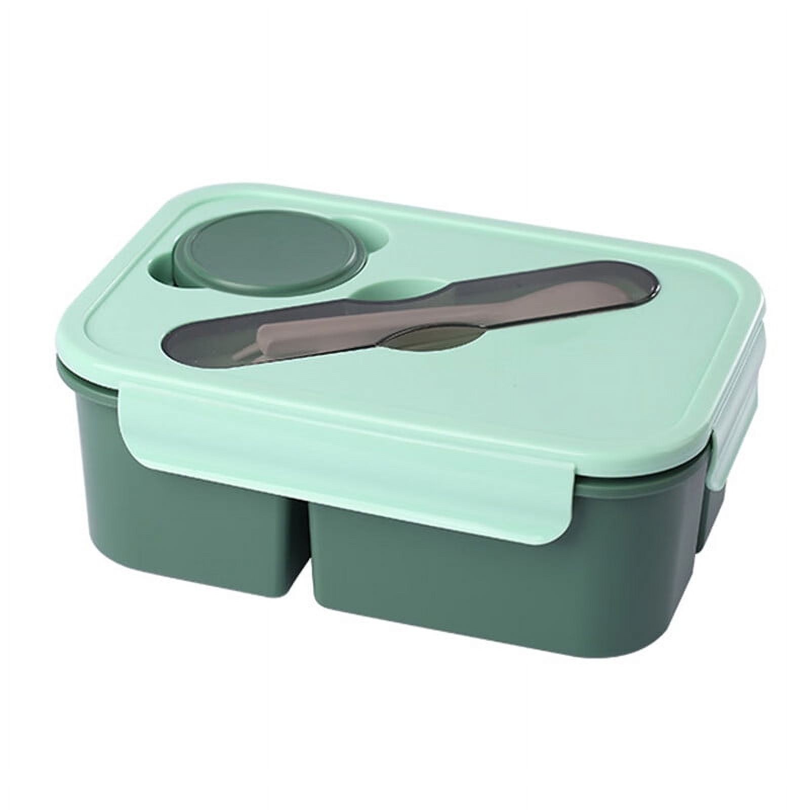 VERMON Lunch Box,Lunch Box with Fork Spoon Sauce Box Cutlery Holder 3
