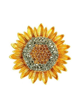 Wholesale Daisy Flower Brooch Alloy Enamel Sunflower Brooch Pin White Shell  Beads Brooches Badge Jewelry for Jackets Backpack Corsage Lapel Scarf  Clothing Accessories 