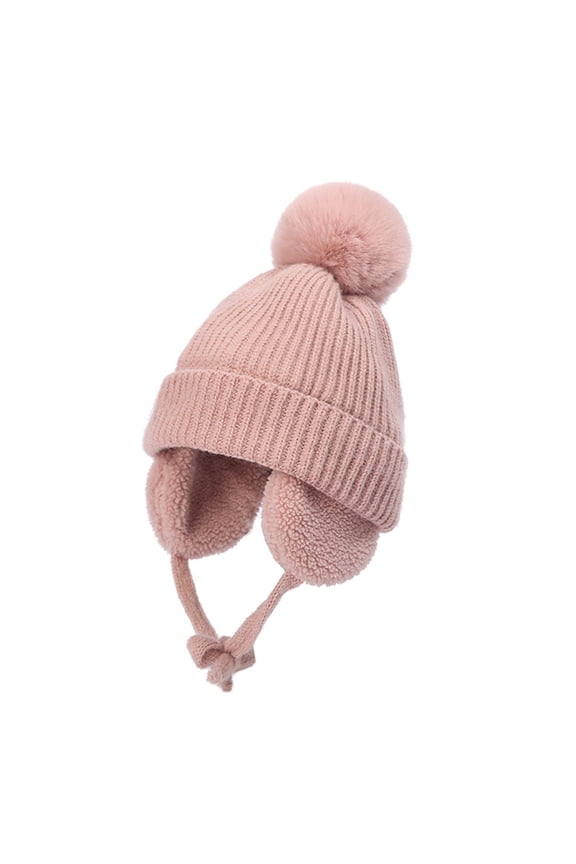 Toddler Hat Keep Warm Ear Cover Design Beautiful Stretchy Winter Warm Baby Girl Beanie Hat