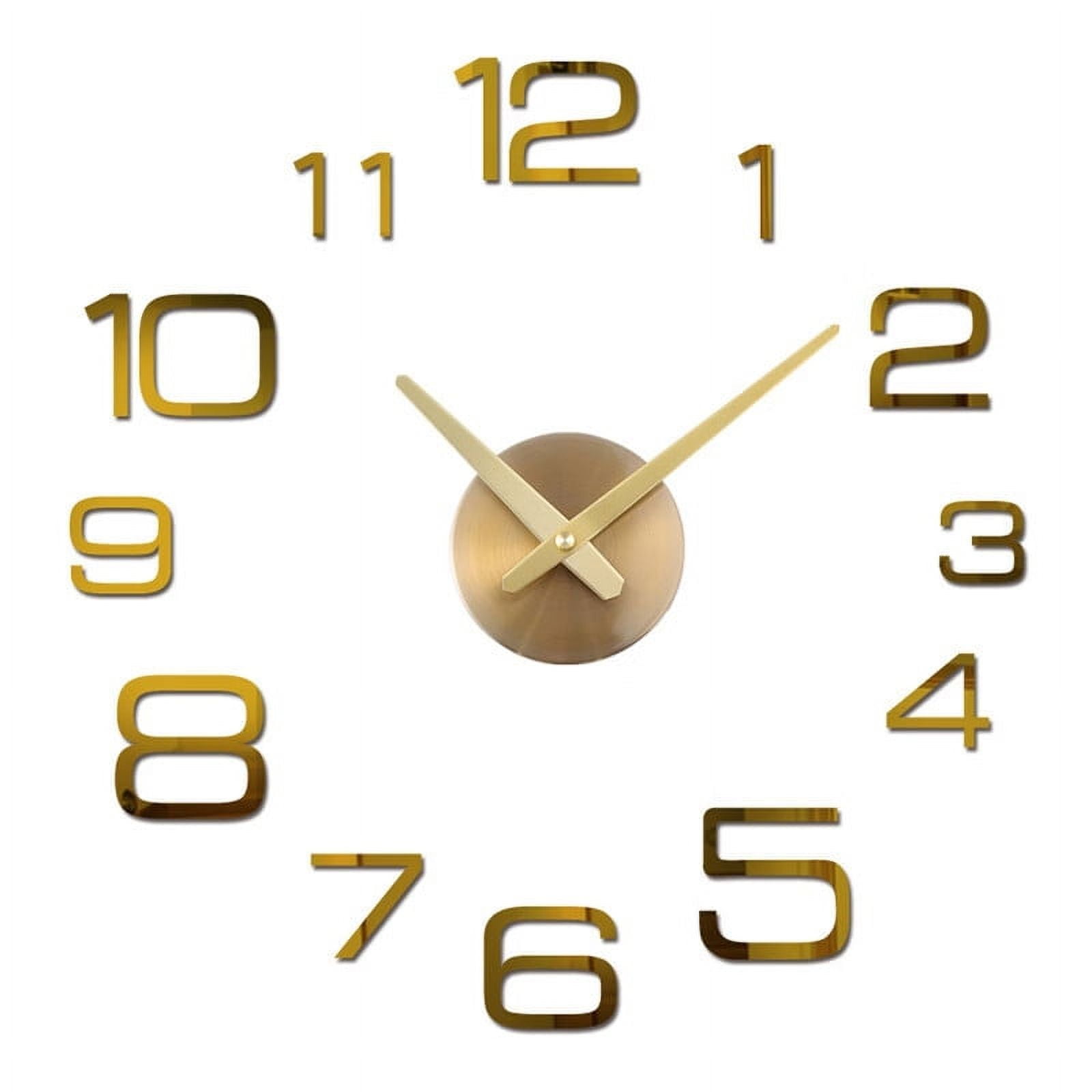 VERMON Wall Clock,Wall Clock Punch Free Wall Mounted Easy Installation