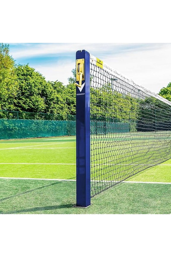 Square Tennis Posts - Durable Steel Tennis Court Posts for Outdoor Courts - Heavy Duty Powder-Coated Frame for Long-Lasting Stability - Professional Net Support
