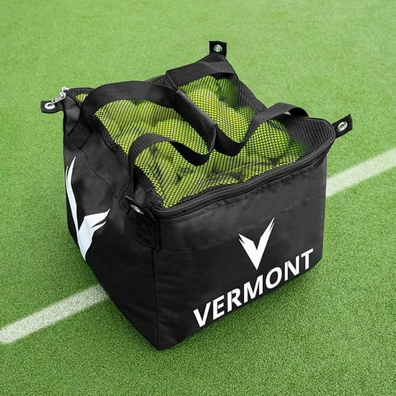 VERMONT Tennis Ball Basket Bag | Durable & Portable Mesh Top Storage for Coaches and Clubs - Store Up To 150 Tennis Balls!
