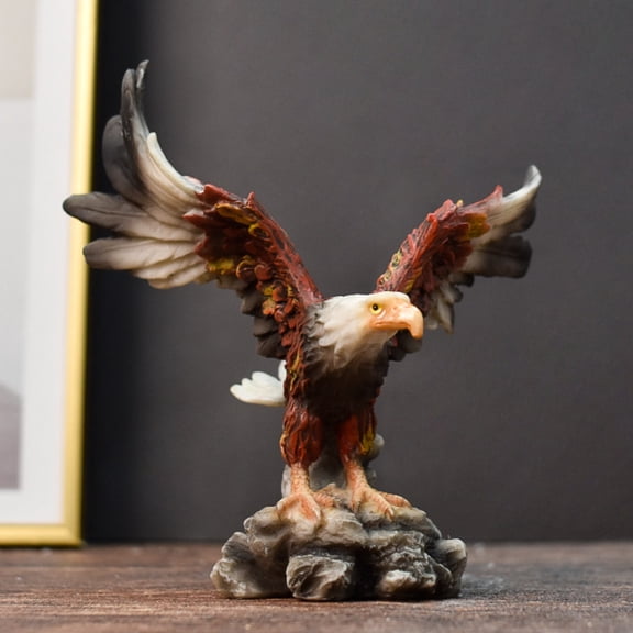 VERNIDO Eagle Statue, Choose One from 9 Styles, Resin Flying Eagle Figurine Sculpture, American Bald Eagle Decor for Living Room Office Bookshelf TV Stand Entryway