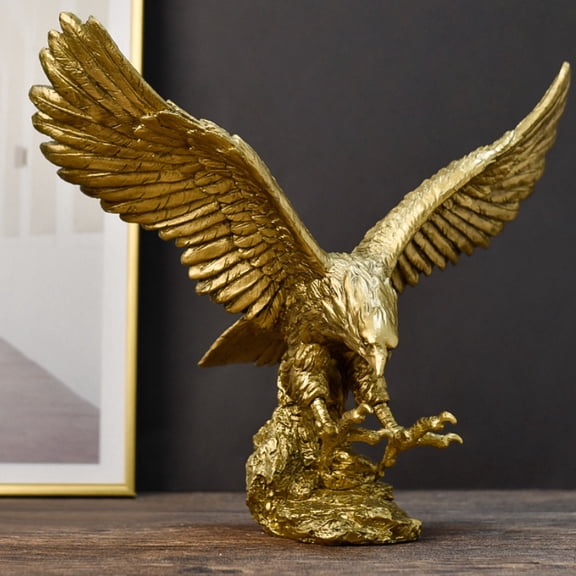 VERNIDO Eagle Statue, Choose One from 9 Styles, Resin Flying Eagle Figurine Sculpture, American Bald Eagle Decor for Living Room Office Bookshelf TV Stand Entryway