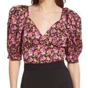 VERO MODA Elly Floral Print Crop Blouse, Size XS