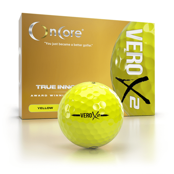 VERO X2 Golf Balls - Yellow (Dozen) - Tour Performance Balls