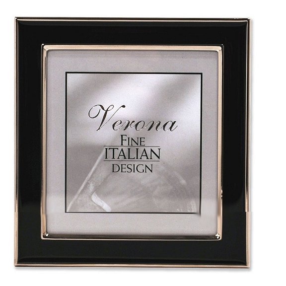 VERONA Black 4x4 Enamel   Silver accent - 4x4