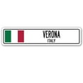 thumbnail image 1 of VERONA ITALY Street Sign Italian flag city country road wall gift, 1 of 5