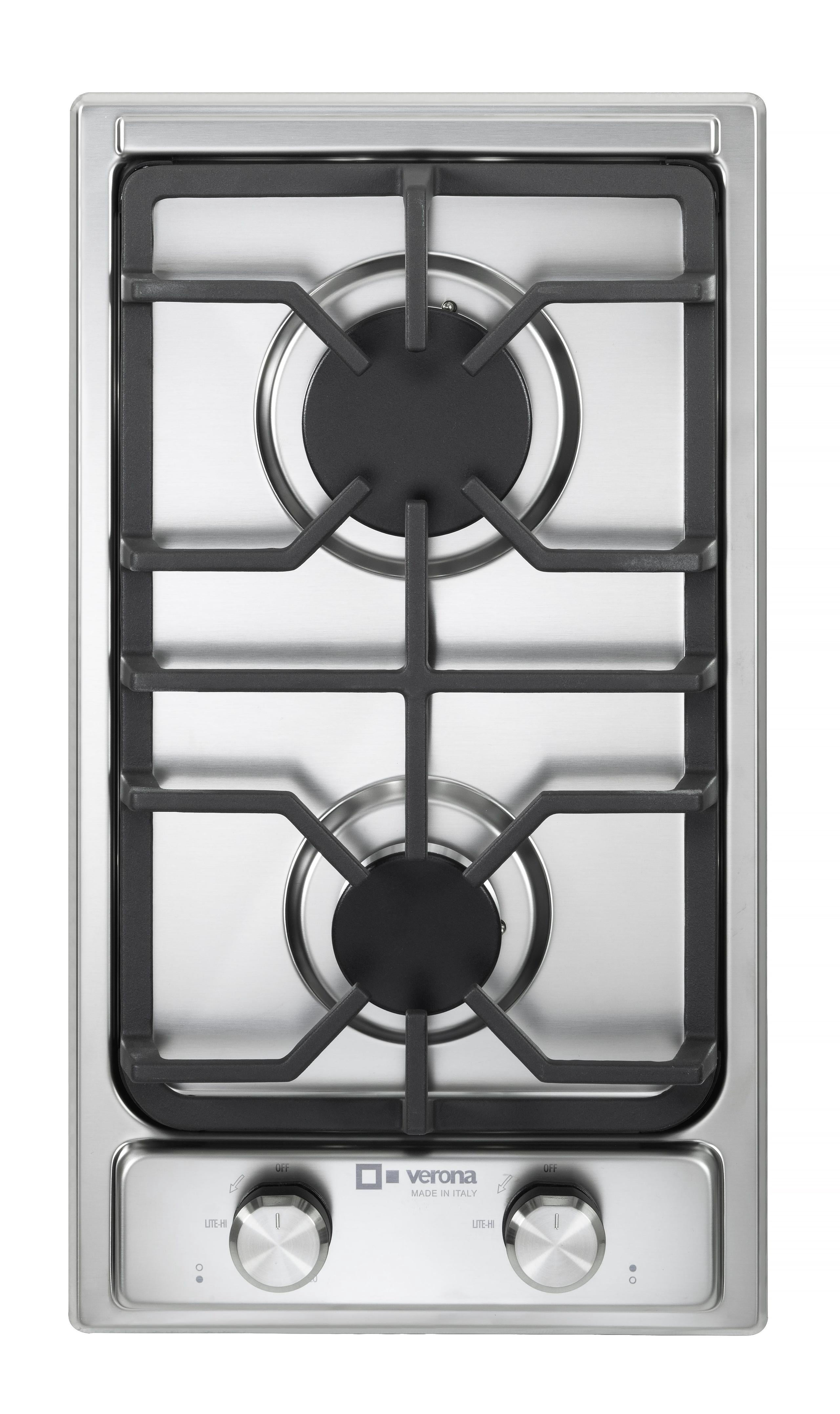 VERONA Verona 12" Designer Gas Cooktop - Brass Burners - SS VDGCT212FSS