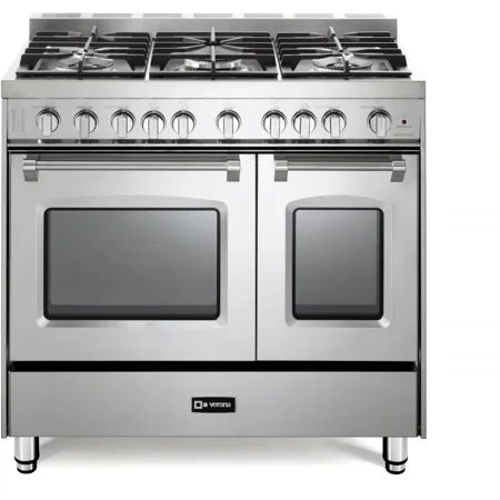 VERONA VPFSGG365DSS Stainless Steel 36" Gas Double Oven Range - Prestige Series