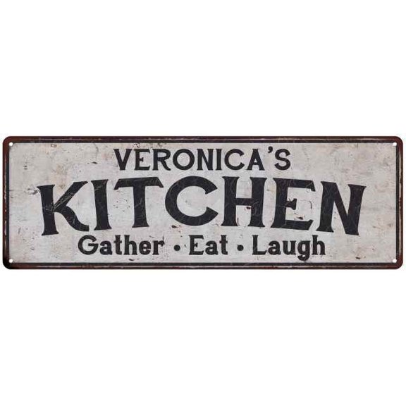 VERONICA's Kitchen Rustic Chic Decor Gift 6x18 Sign 106180051881