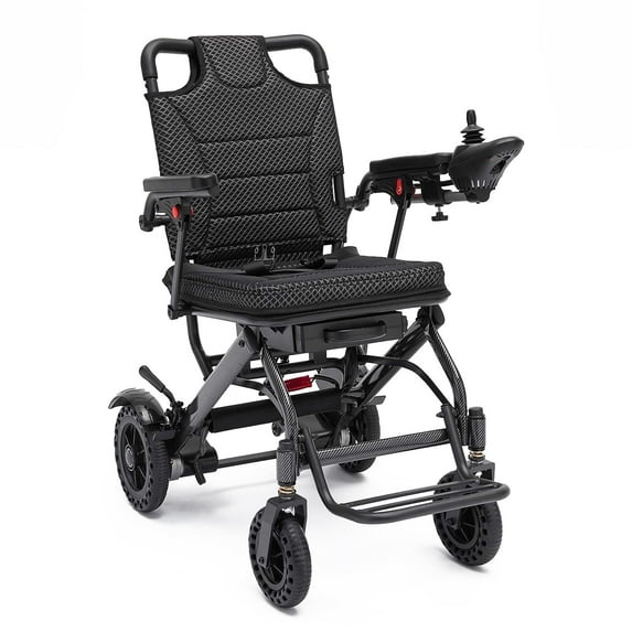 VERPAL Electric Wheelchair Lightweight Foldable 36 lbs for Adult Senior,Portable Travel Power Wheelchairs,Airline Approved,All Terrain,Black