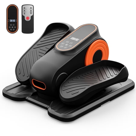 VERPAL Under Desk Elliptical Machine with Remote Control for Home, Quiet Under Desk Electric Seated Elliptical for Leg Exerciser for Seniors, Black