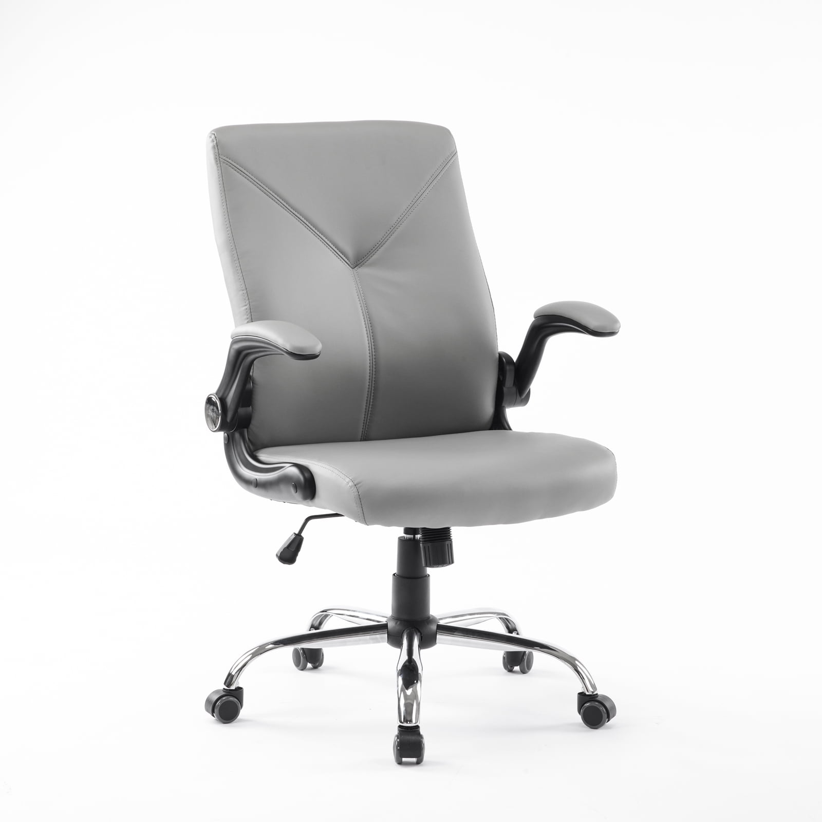 VERSA II Office Desk Chair, Customer Rolling Seat, Adjustable Height Lift Armrest, Conference Room, Reception, Waiting Area Chair, Storm Gray